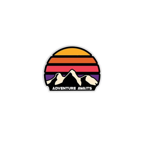 Adventure Awaits Red  Stickers